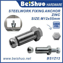 M12X20X55mm Carbon Steel Threading Machine Expansion Bolt